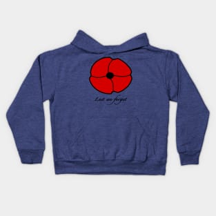 Lest we forget Kids Hoodie